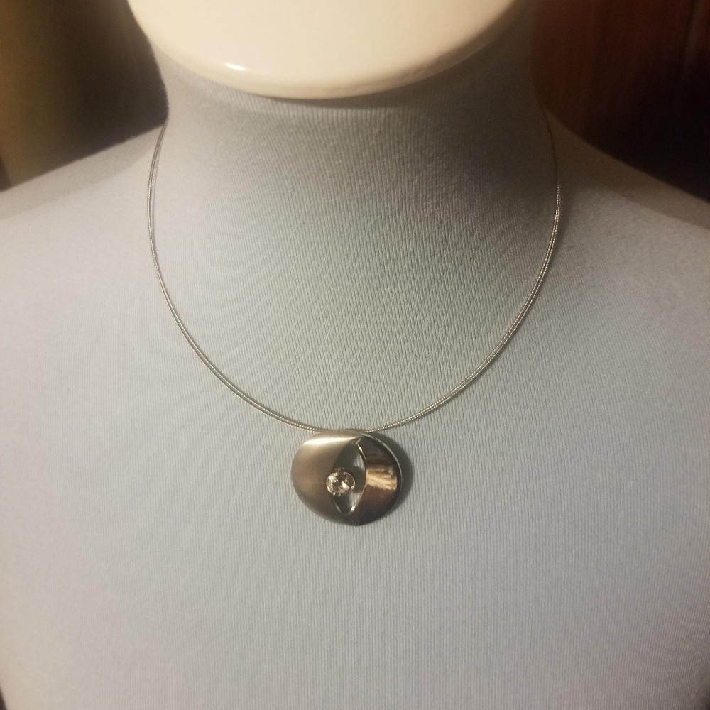 Silver colored necklace